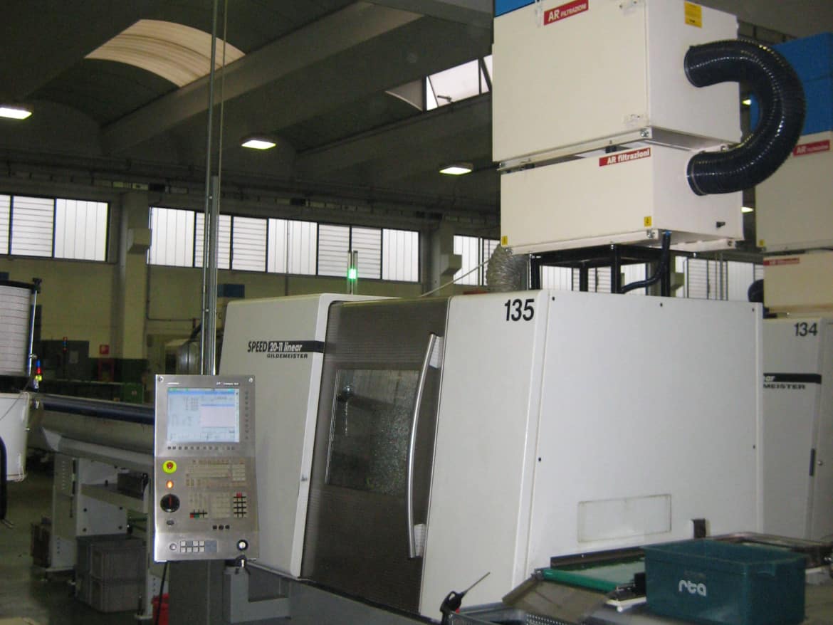 AR Filtrazioni, filtri nebbie oleose e depurazione fumi torni Gildemeister DMG Mori